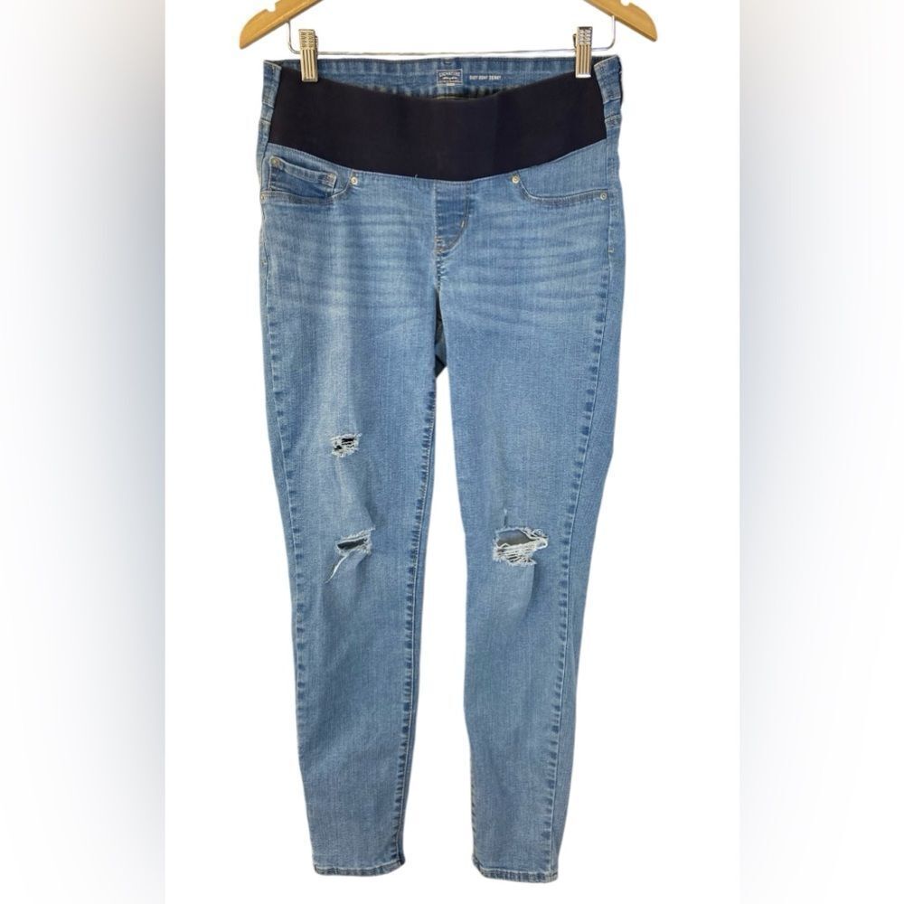 Levi Strauss Signature Gold Distressed Maternity Skinny Jeans Size M